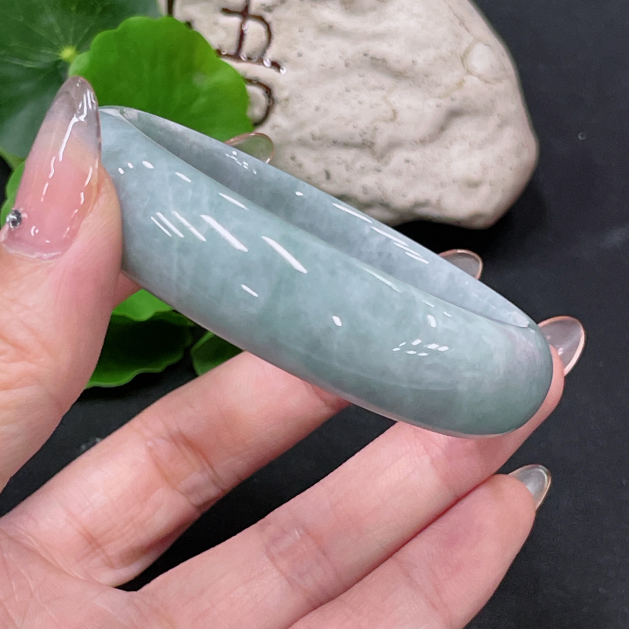 F34984437 Jadeite Round Bracelet Total Weight Approx. 55.8g Size 57