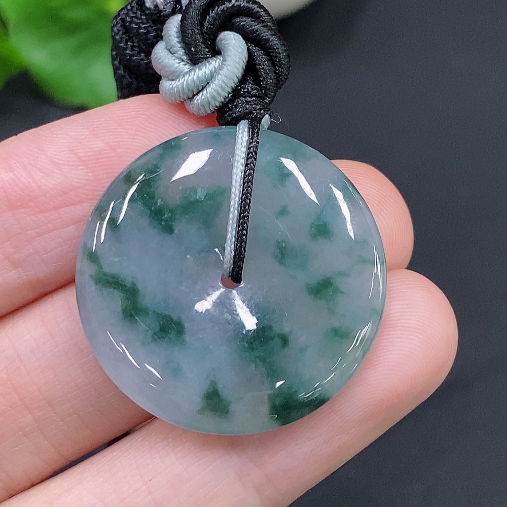 F24776525 Jadeite Peace Knot Total Weight Approx. 9.6g (Including Rope Weight)