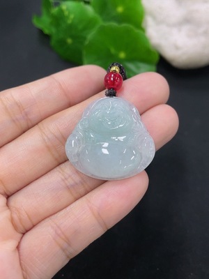 F46550781 翡翠挂件佛公 货品总约重 含绳7.15g