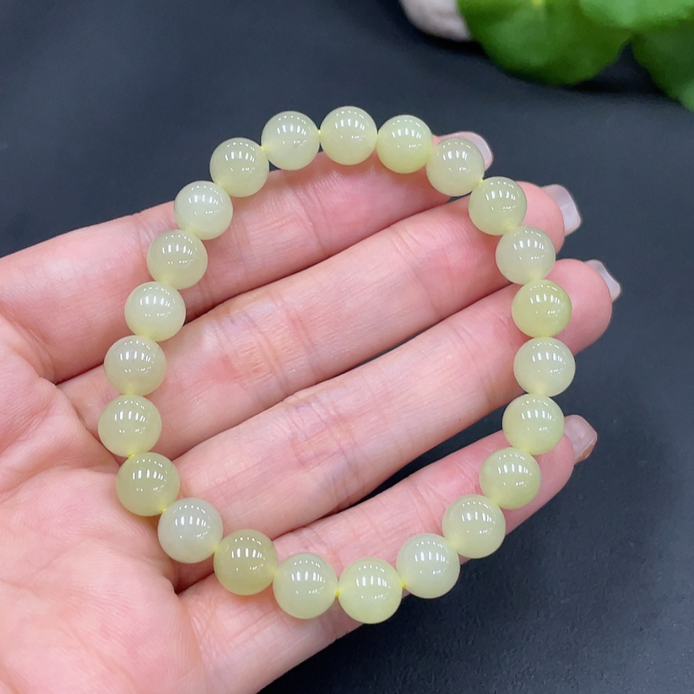 H24735590 Hetian Jade Bracelet Approx. 7.8mm Total Weight Approx. 17.8g