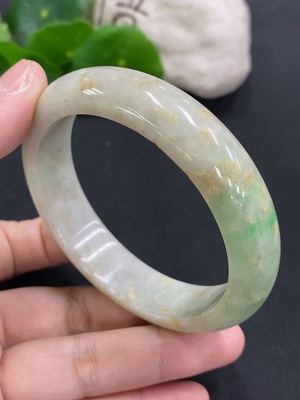 F34000611 Jadeite Round Bangle Size 57.7 Total Weight Approx. 62.7g