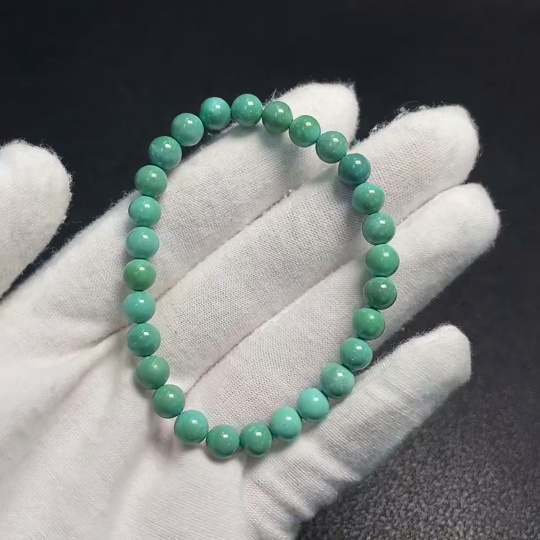 C34008216 Turquoise Beaded Bracelet, Total Weight Approx.8.81g, Size About 6mm