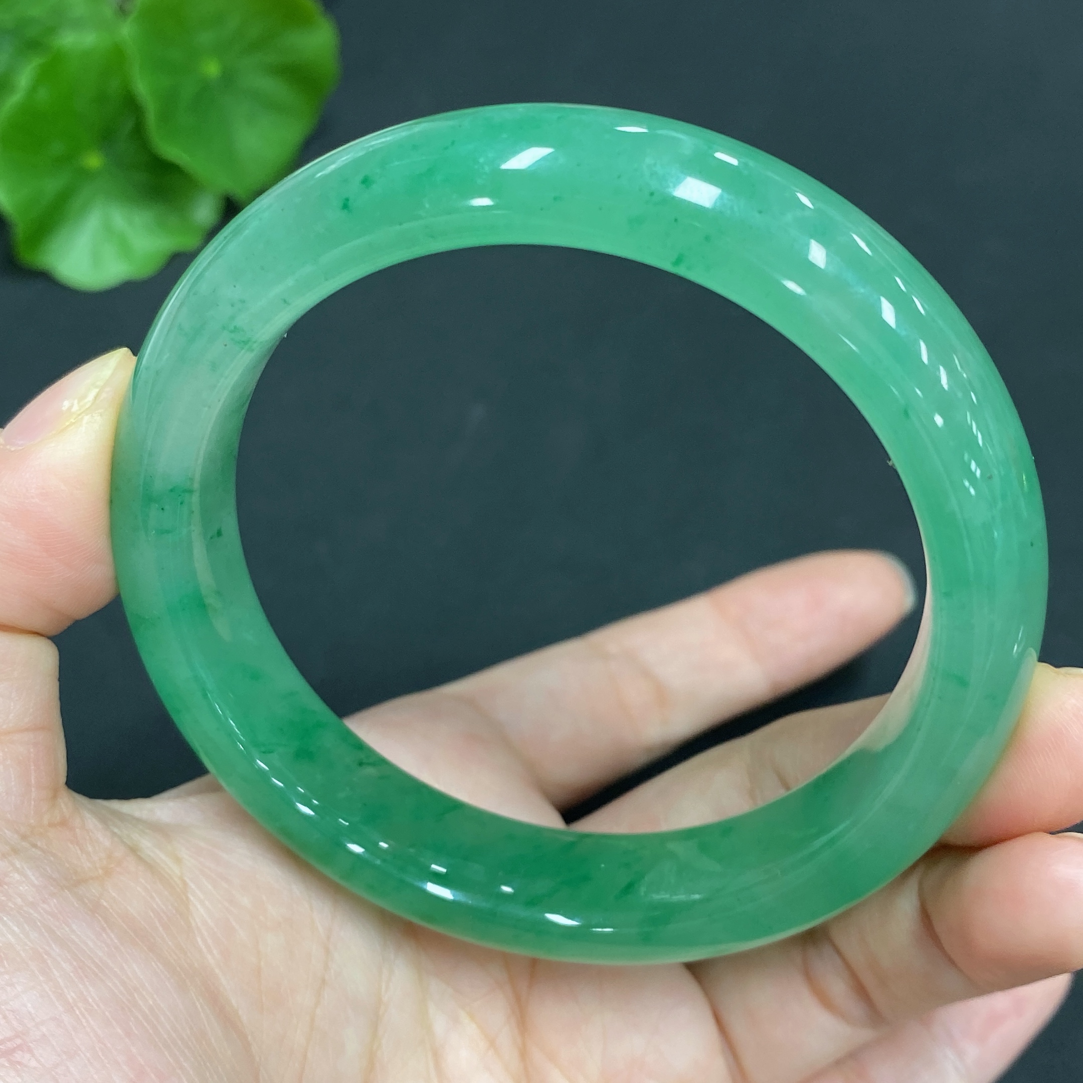 H22527032 Dulong Jade Round Bracelet Size 58.2 Total Weight Approx. 54.7g