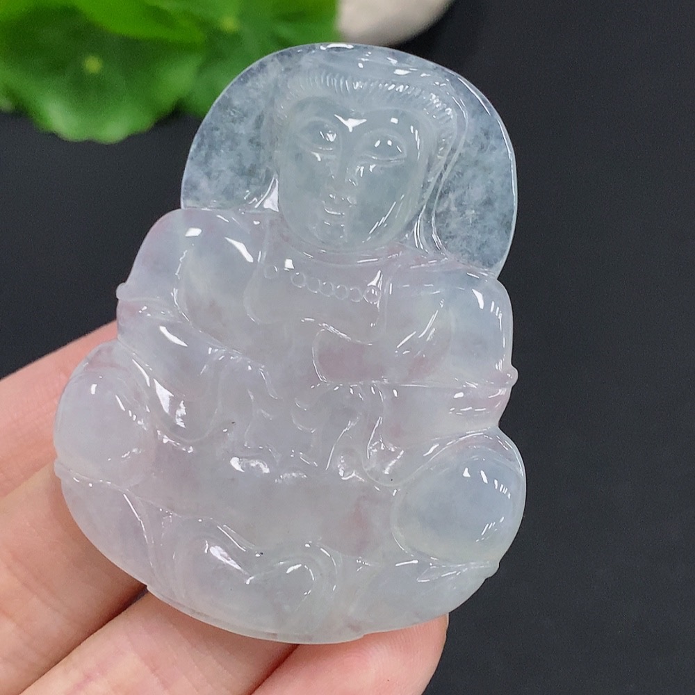 F31606364 Jadeite Guanyin Pendant Total Weight Approximately 24.2g