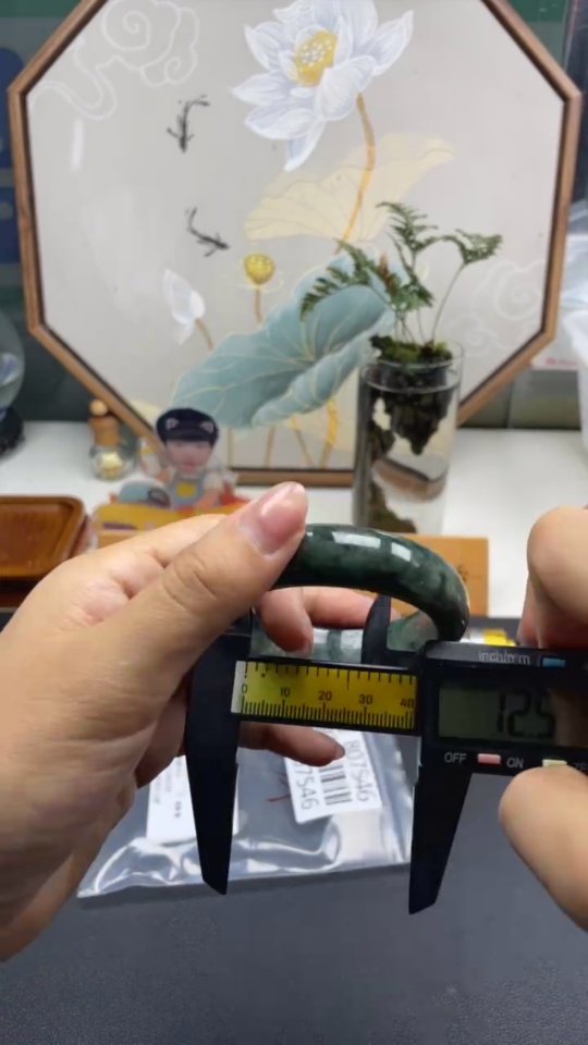 F32807546 Jadeite Circular Bracelet Total Weight Approx. 68.1g Size 52.5 Containing Other Minerals