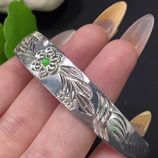 F29433125 Jadeite Inlaid Piece Non-Gold Total Weight Approx. 16.07g