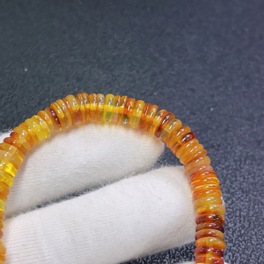 C30541822 Amber Beeswax Bracelet Total Weight Approx.7.86g Size About7.8mm