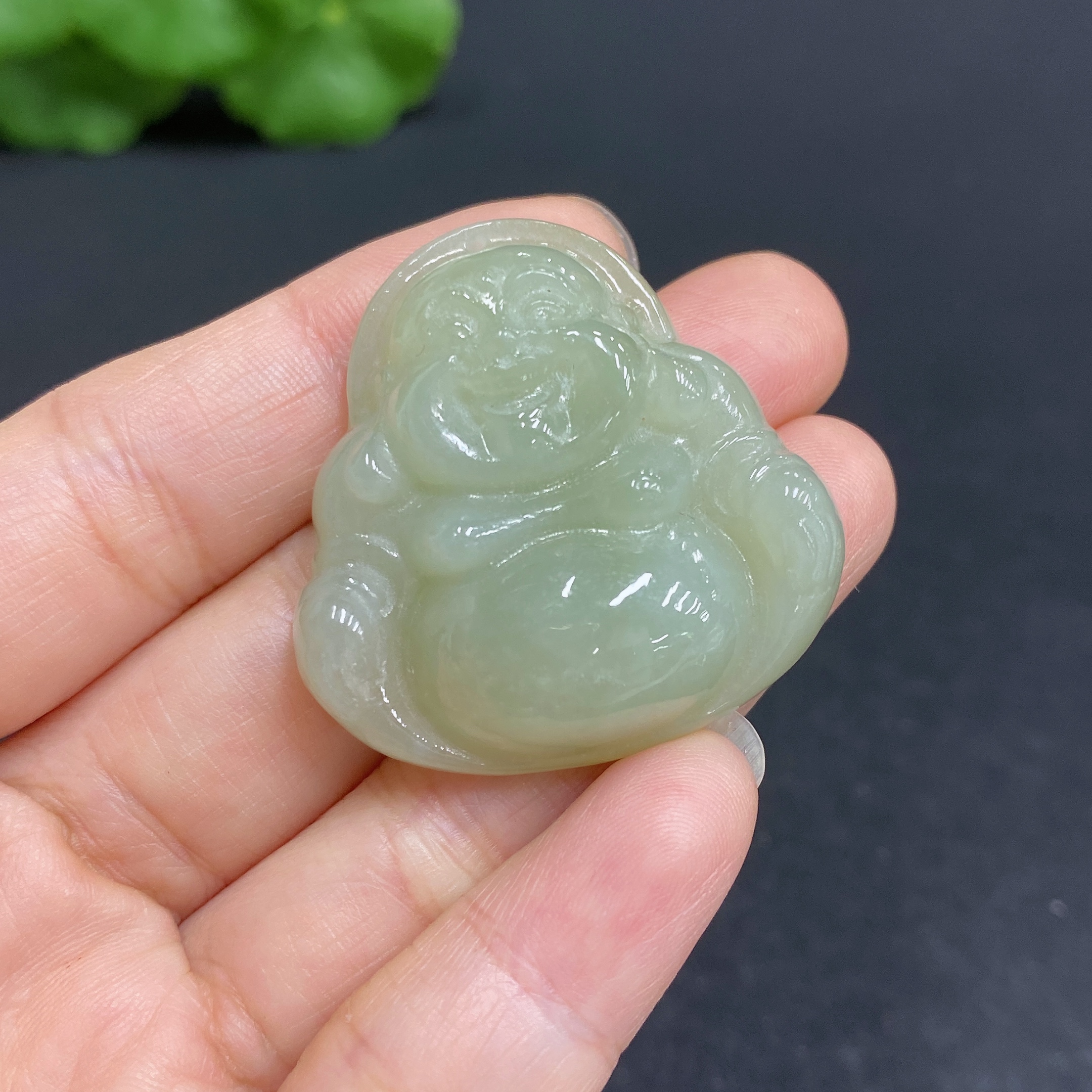 H32794584 Hetian Jade Pendant Buddha Total Weight Approx. 19.1g