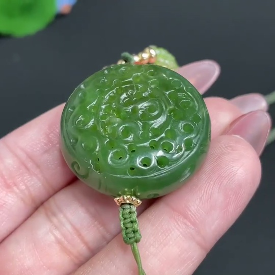 H26001667 Hetian Jade Pendant - Antique Style Piece