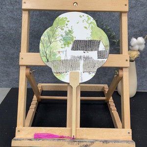P41947870 巩硕《江南春色》纸面水彩 文创团扇 无装裱 约20*20cm