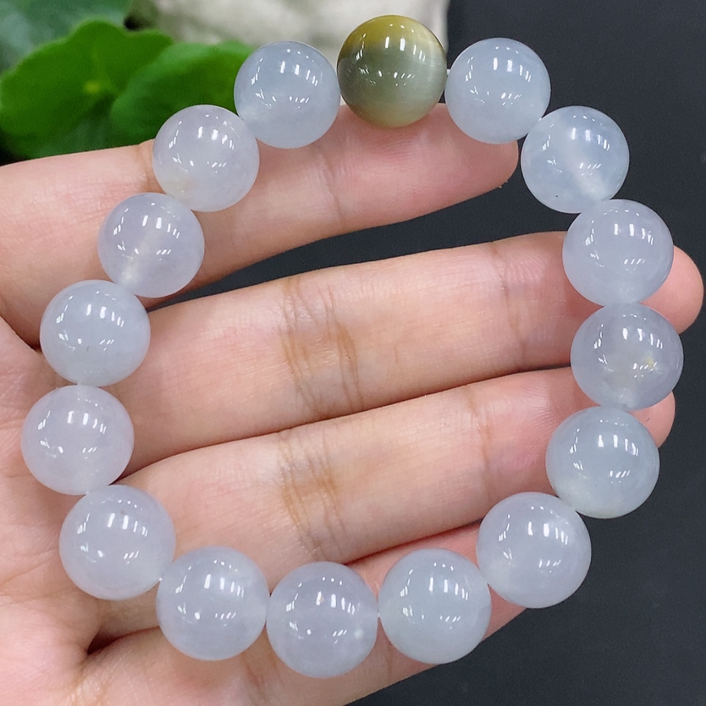 F33933333 Jadeite Bead Necklace Approx. 11.5mm Total Weight Approx. 46.1g (Matching Beads Non-A)