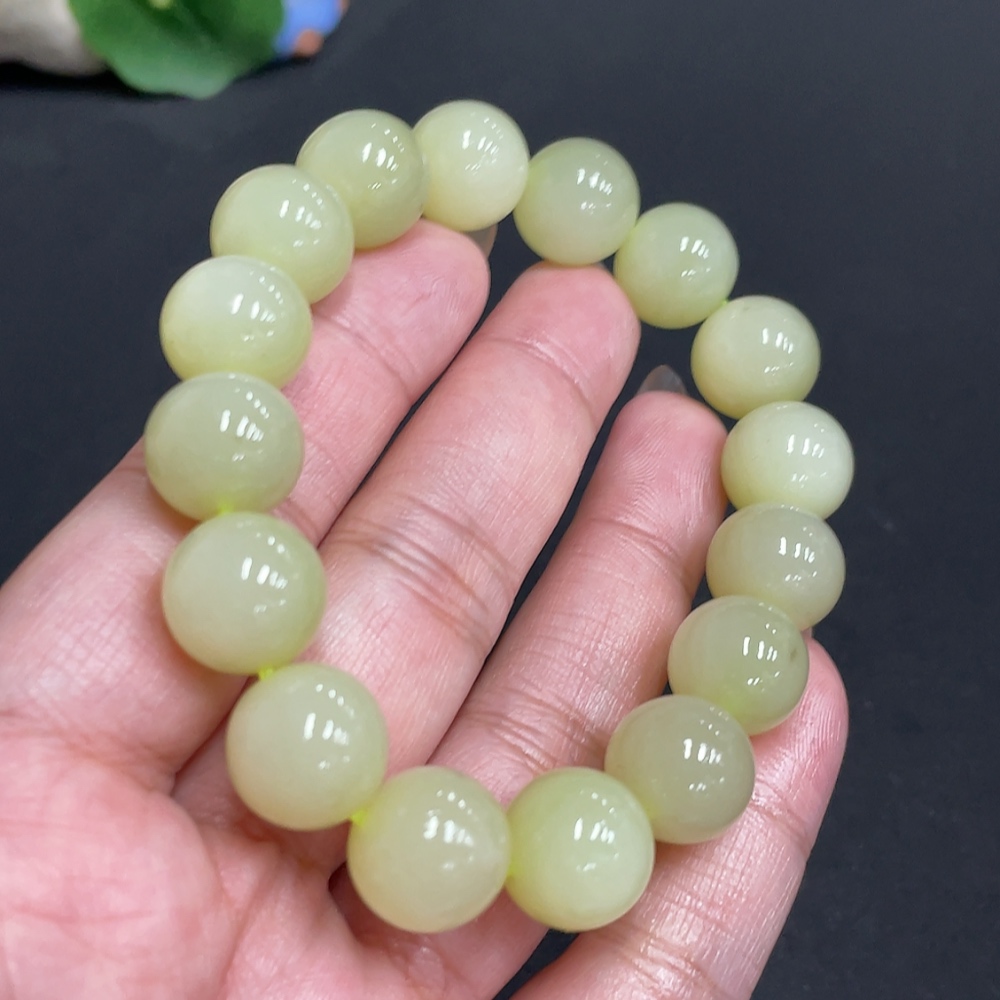 H31676828 Hetian Jade Bracelet, Approx. 12.6mm, Total Weight Approx. 53.6g