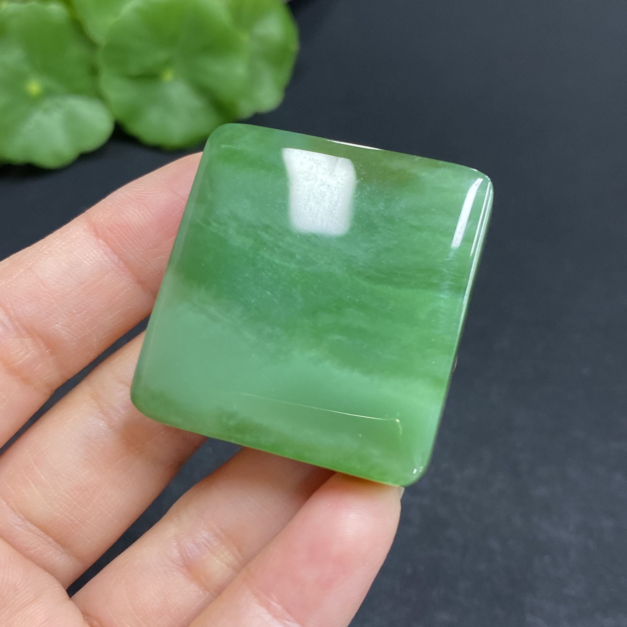H31667906 Hetian Jade Inlaid Plain Pendant Total Weight Approx. 34.9g