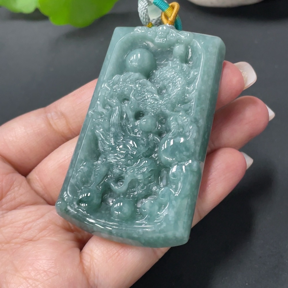 F16742472 JadeiteDragon Pendant Total Weight 48.677g