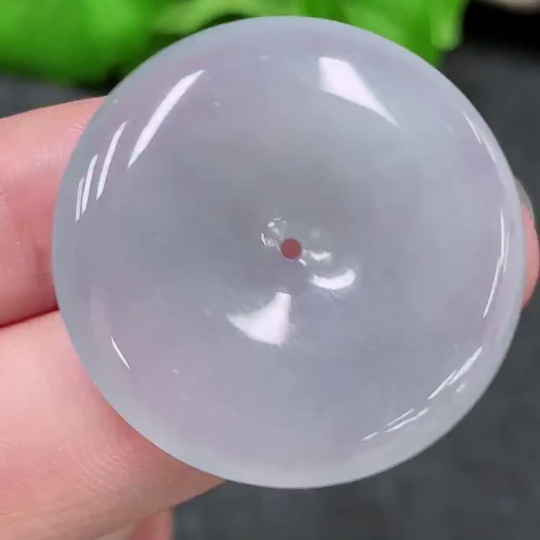 F32811743 Jadeite Pendant Peace Buckle Total Weight Approx. 10.92g