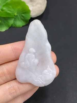 F36313861 翡翠毛货悟道挂件 货品总重量约16.5克