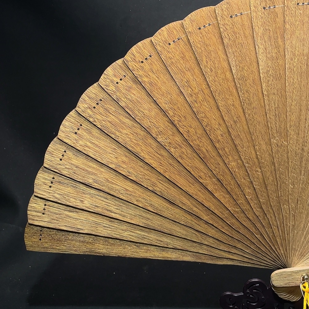 W33934666 Golden Silk Nanmu Fan