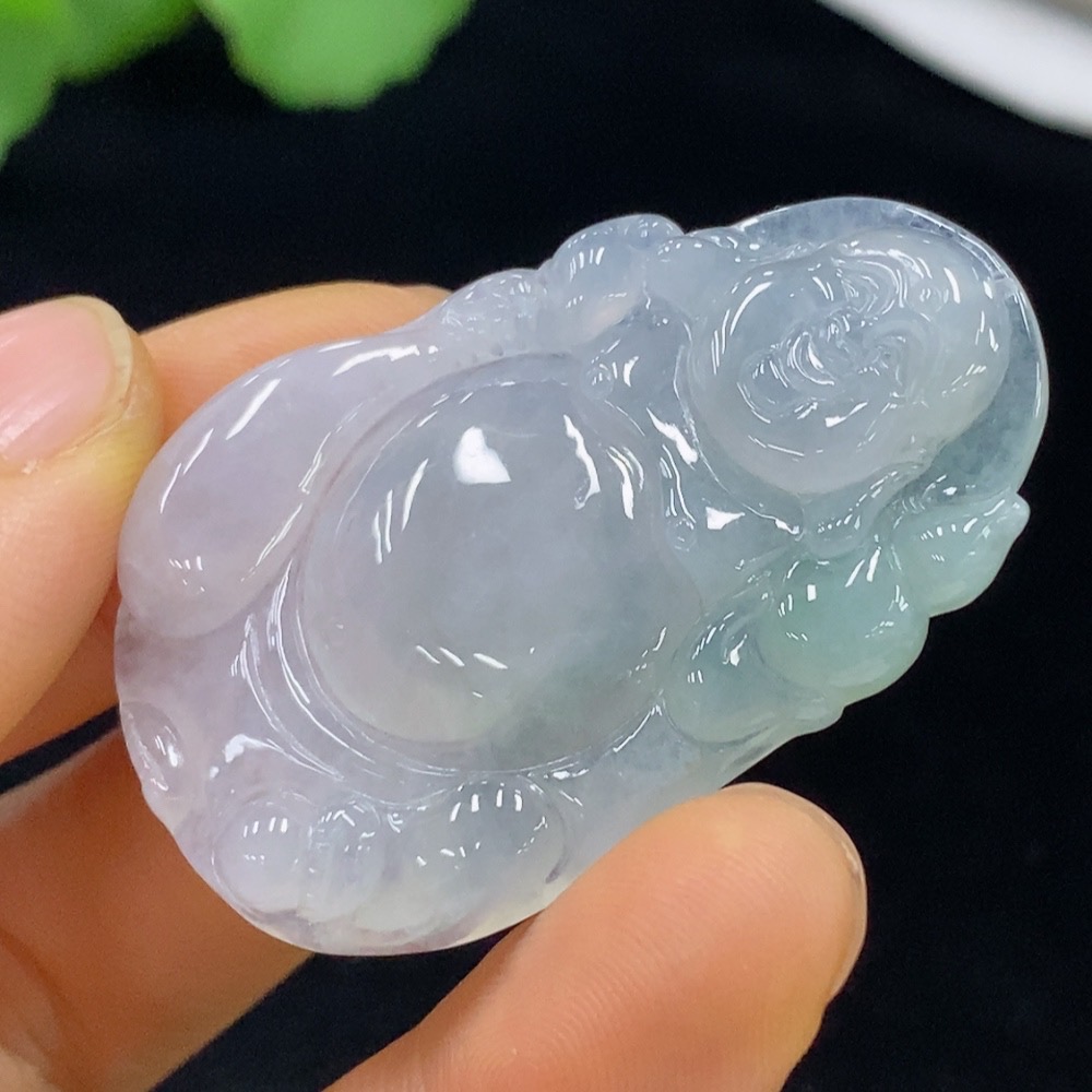 F35136603 Jadeite Maitreya Pendant, Total Weight Approx. 13.4g