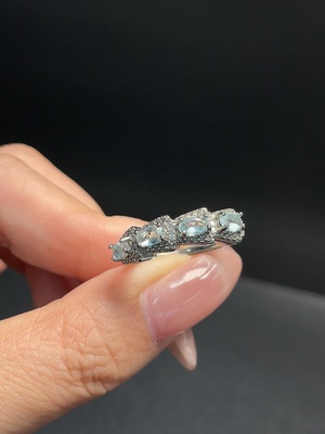 C34039921 Aquamarine Ring Adjustable Non-Gold Total Weight Approx. 2.86g