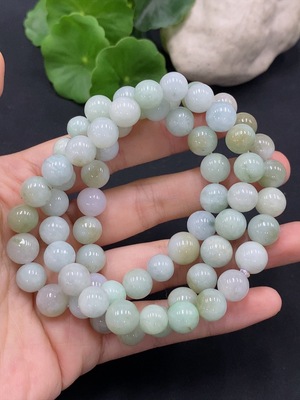 F29314491 Jadeite Bead Necklace Approximately 9.5mm Total Weight About 89.87g