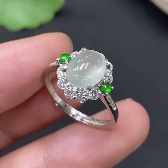 F27178037 Jadeite Inlay Non-gold Adjustable Total Weight Approx. 2.64g