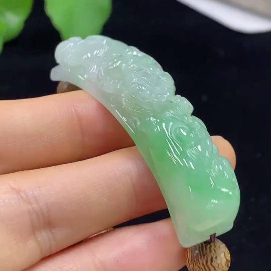 F35134620 Jadeite Hand Plaque Total Weight Approx. 21.65g