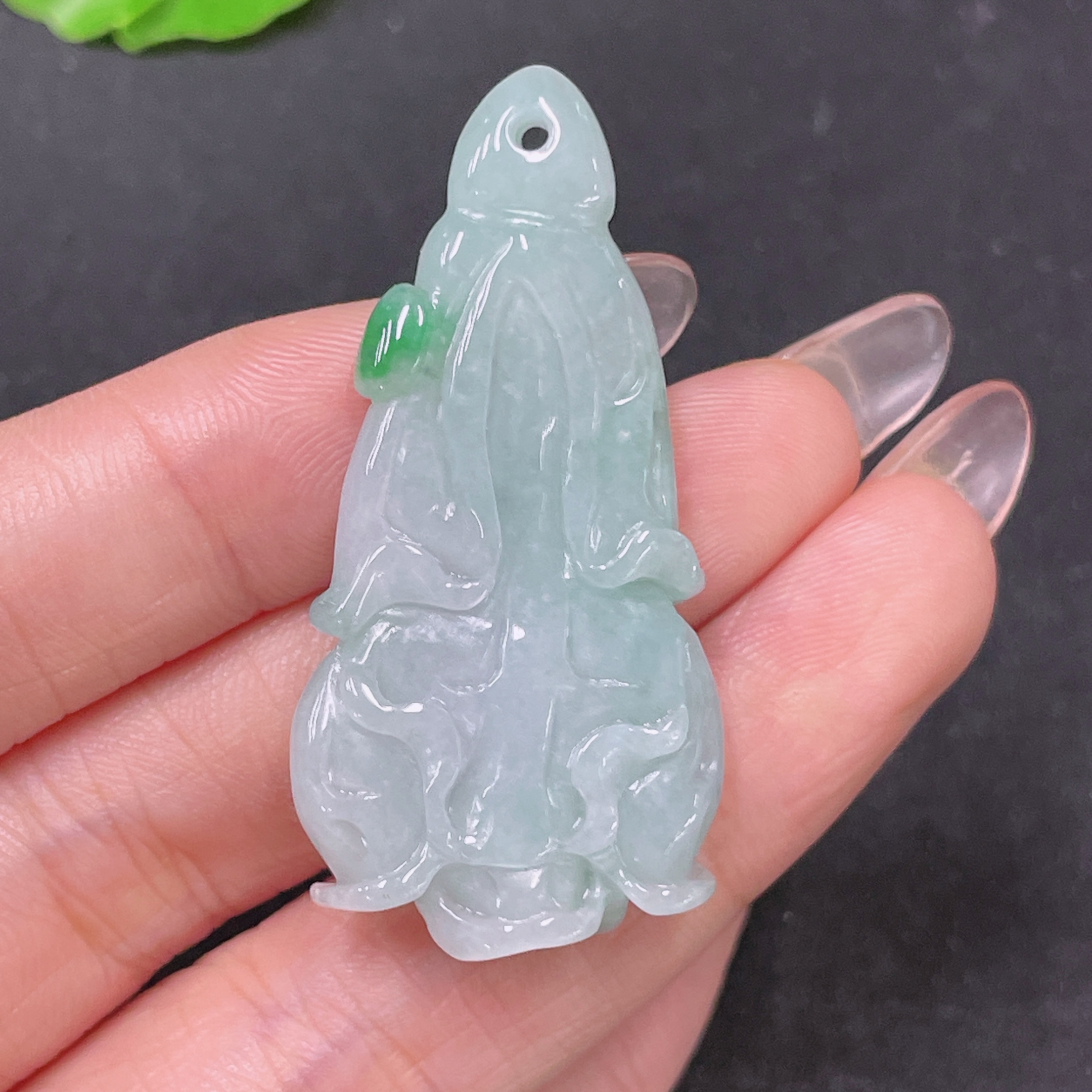F34064112 Jadeite Pendant Cabbage Total Weight Approx.10.8g