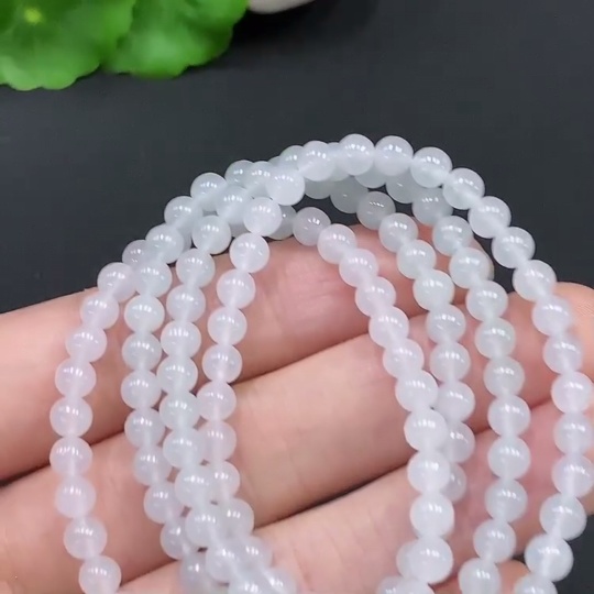 F29365854 Jadeite Bead Necklace Total Weight Approx. 21g Size Approx. 4.5mm