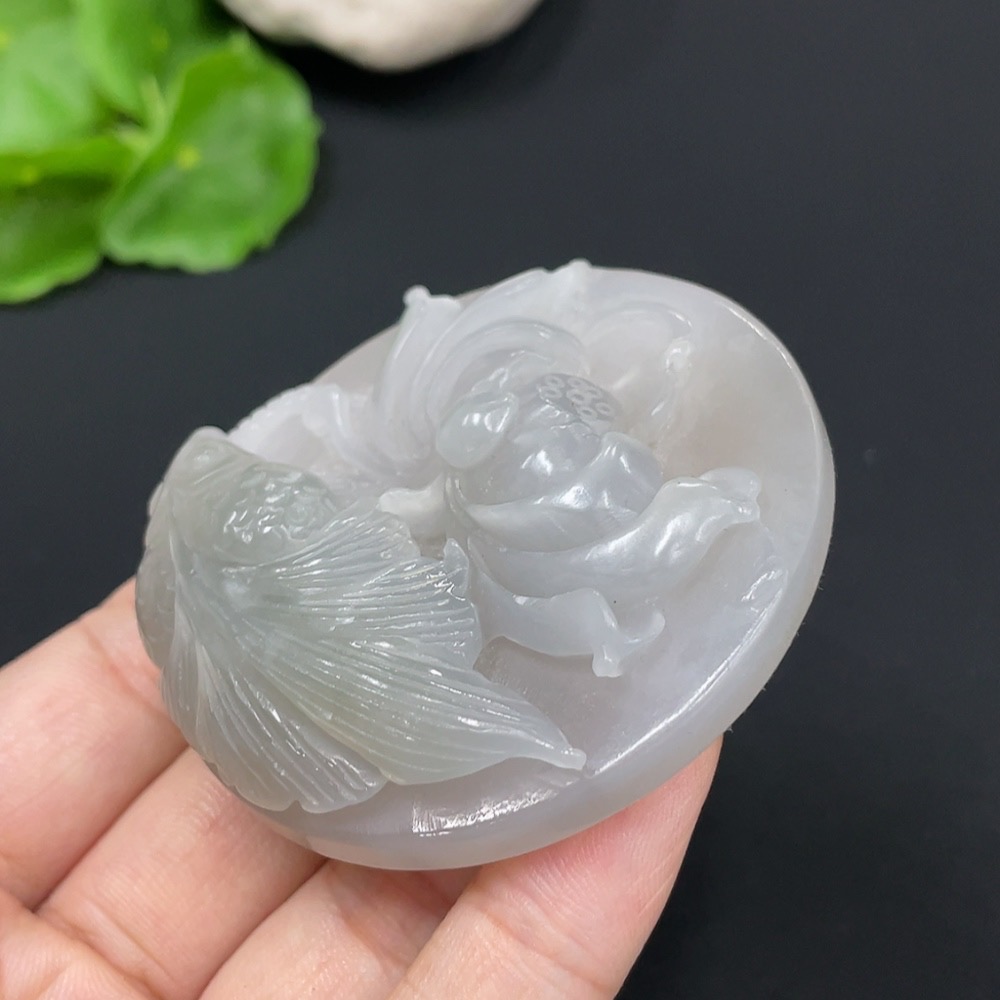 H28285233 Hetian Jade Pendant    Abundance Year After Year    Total Weight Approx. 62g