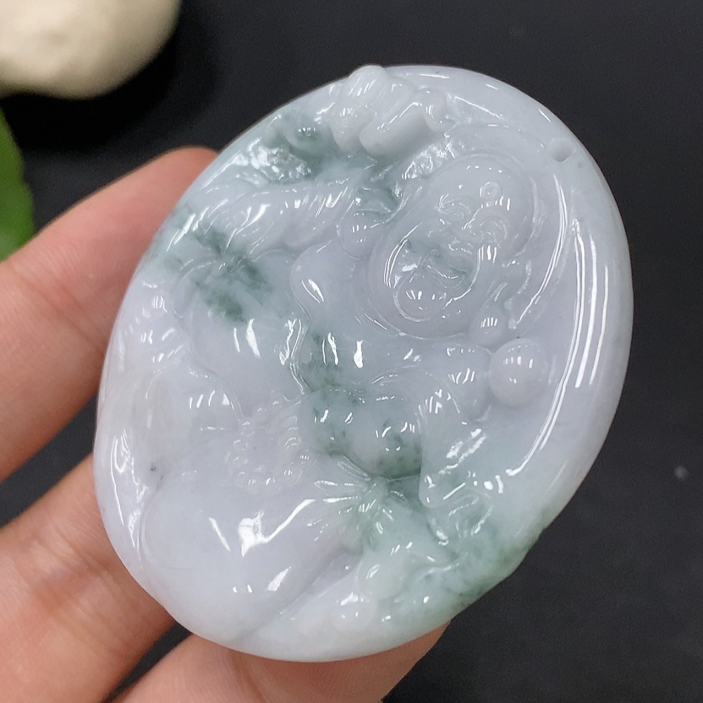 F29322483 JadeiteBuddha Pendant Total Weight Approx. 32.53g