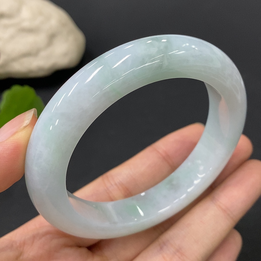 F29395187 Jadeite Round Bangle Total Weight Approx.68.32g Size 55.8