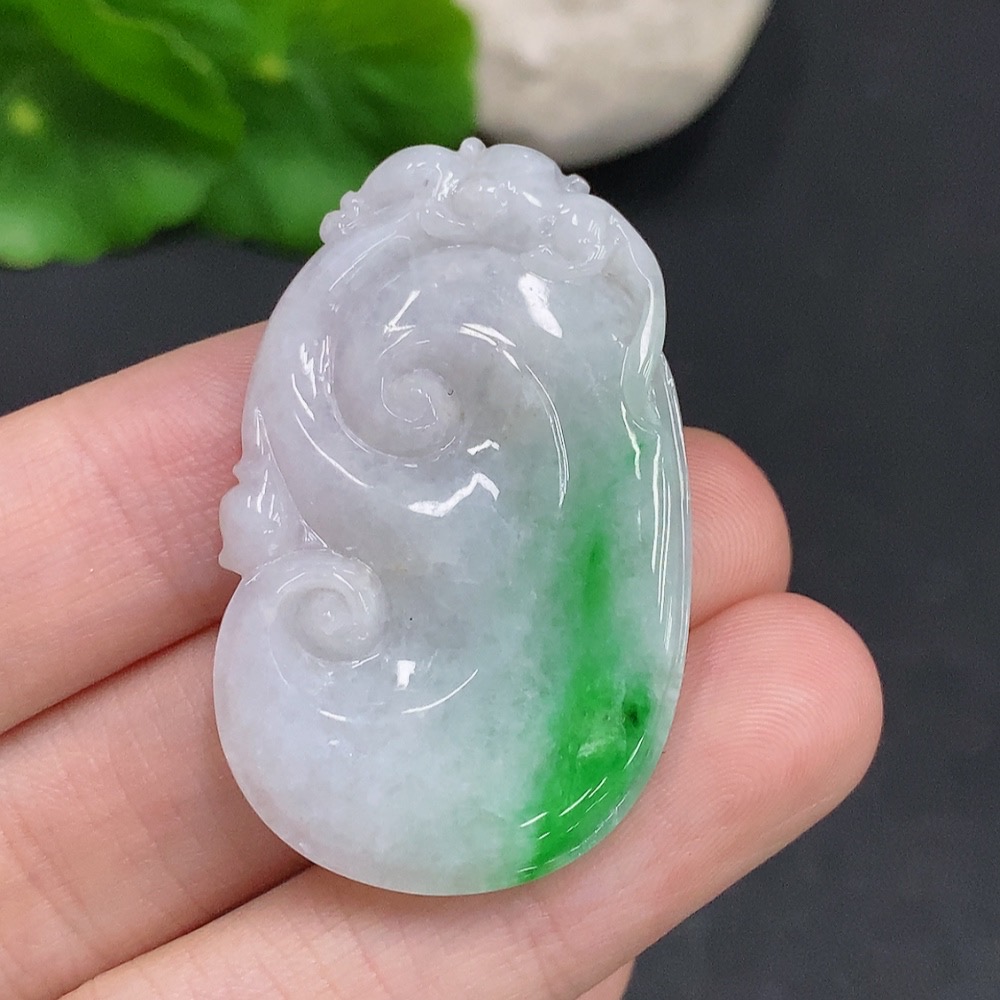 F33940561 Jadeite Ruyi Pendant Total Weight Approx. 10.7g