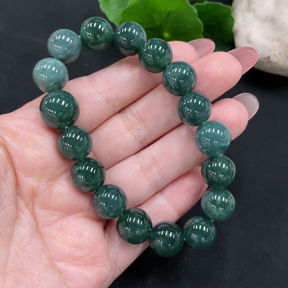 F34981937 Jadeite Bracelet Bead Approx.11.6mm Total Weight Approx.49.1g