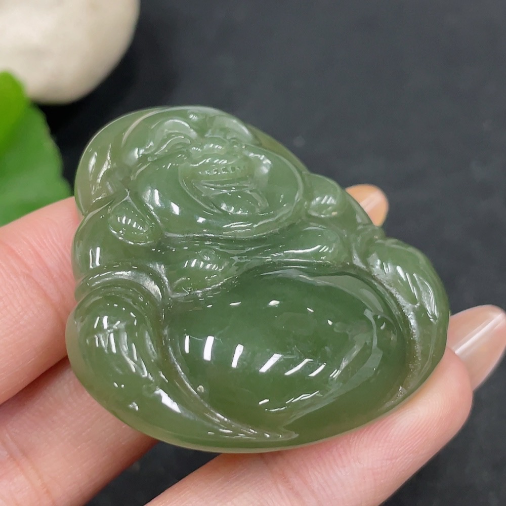 H32726176 Hetian Jade Pendant - Buddha Figure - Total Weight Approx. 25.7g