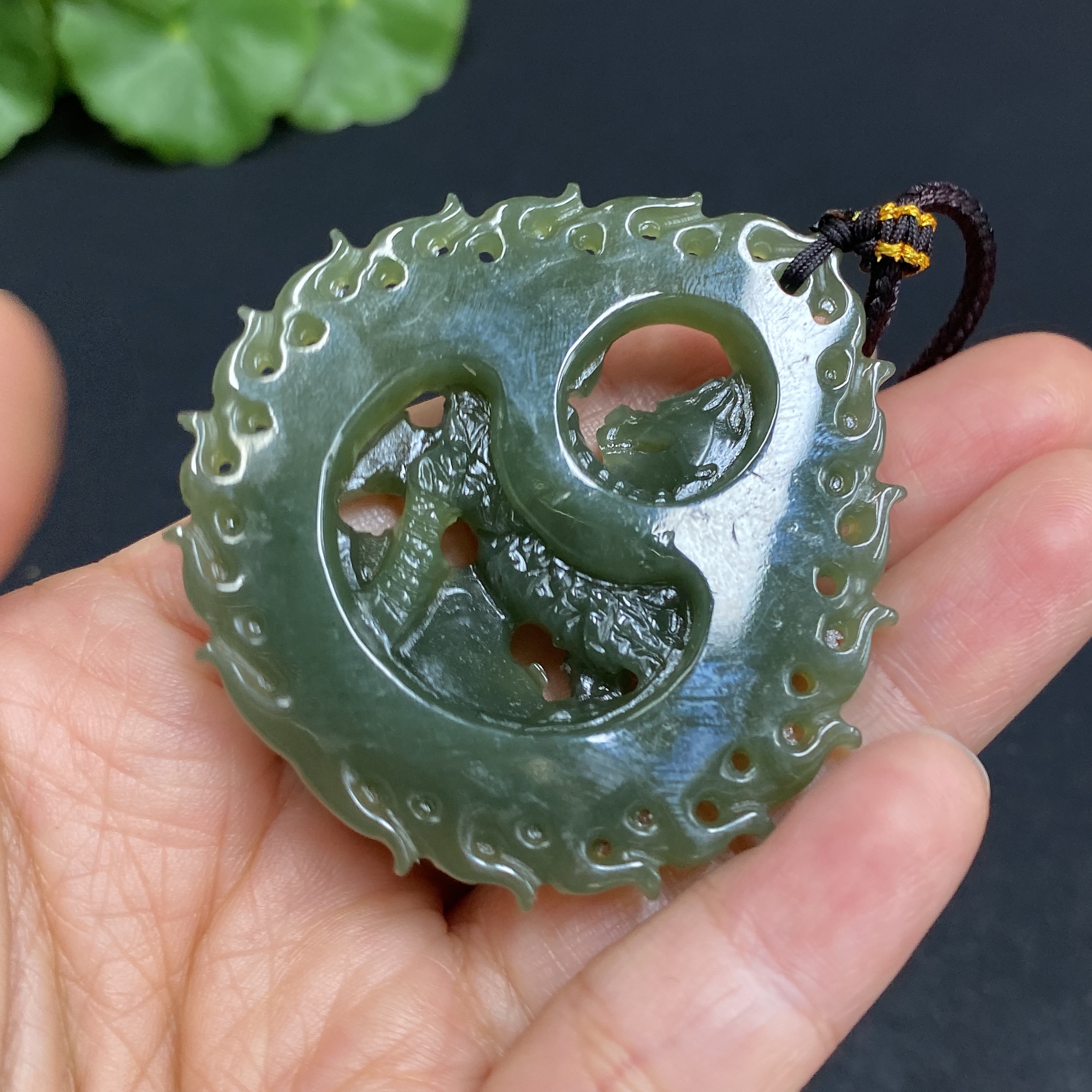 H32704467 Hetian Jade Pendant Kylin