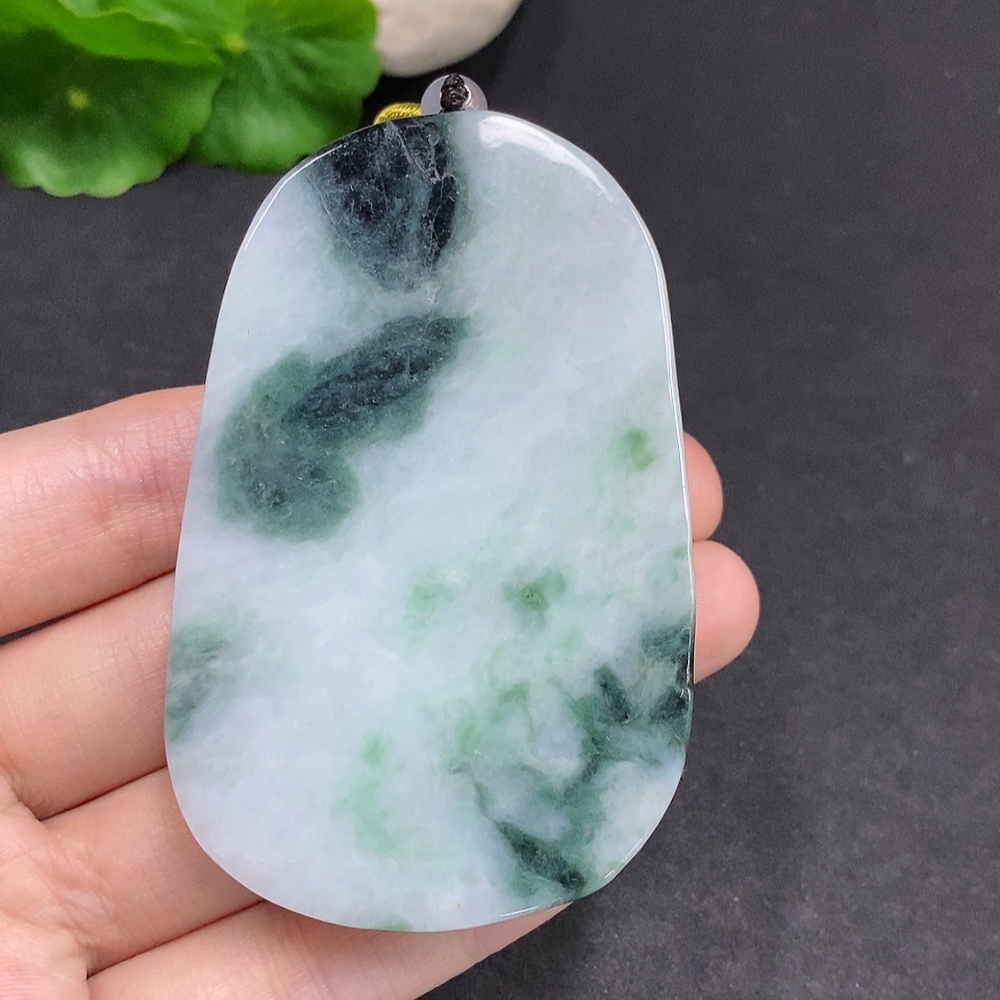 F34061657 Jadeite Pendant Total Weight Including Rope Approximately 82.7g (Beads Not Grade A) (Containing Other Mineral Components)