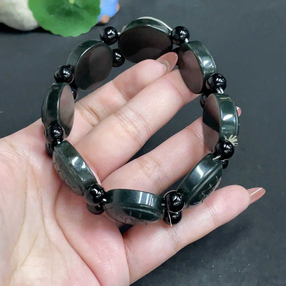 H34055229 Hetian Jade Wealth and Prosperity Bracelet