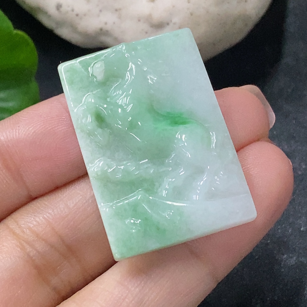 F34030282 Jadeite Pendant Success Achieved Immediately Total Weight Approx. 9.35g