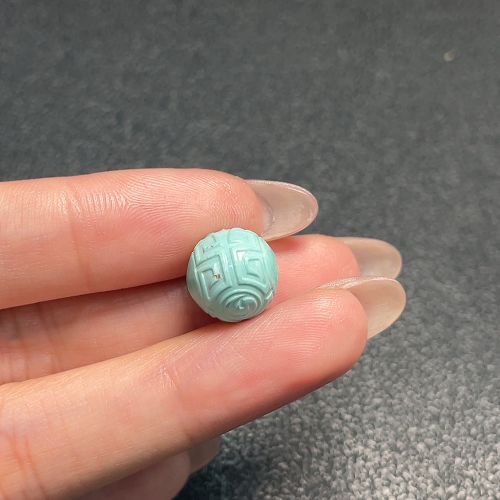 C34992322 Turquoise Jewelry Containing Other Mineral Components, Color Origin Undetermined, Total Weight Approximately 1.85g