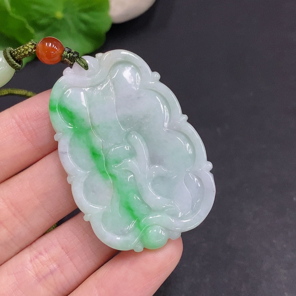 F33907791 Jadeite Auspicious Wealth Pendant