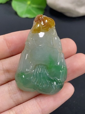 F41936989 翡翠挂件 货品总重约17.55g