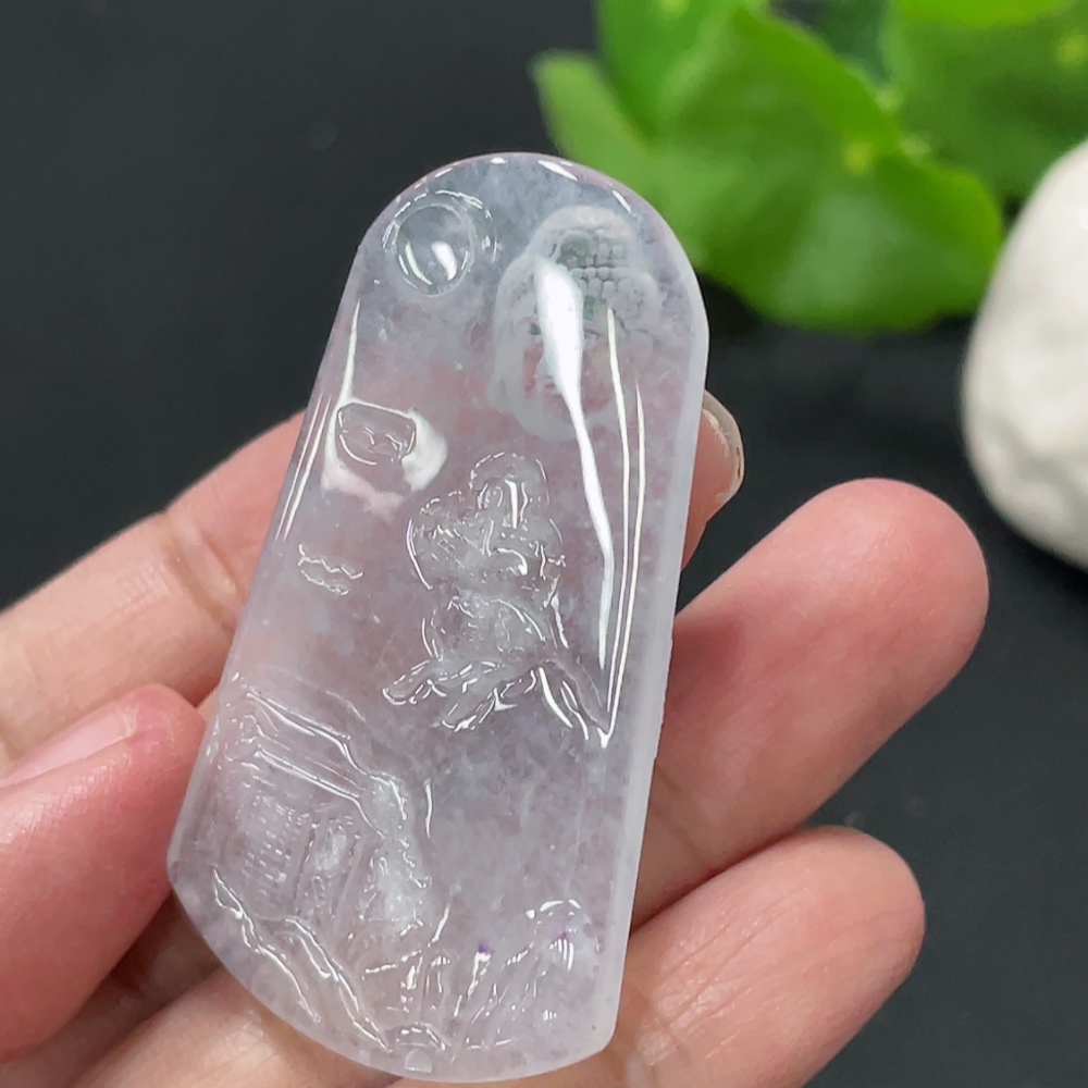 F34019472 Jadeite Buddha Observing the World Pendant Total Weight Approximately 10.5g