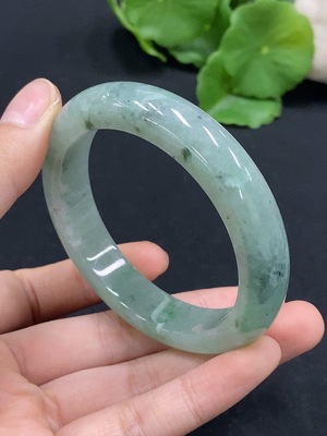 F31654294 Jadeite Circular Bracelet, Size 52.5, Color Origin Undetermined, Total Weight Approx. 52.1g