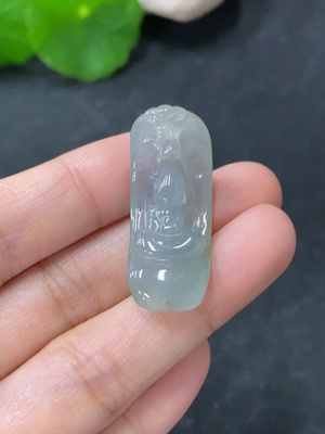 F29405112 Jadeite Pendant Faceless Buddha Total Weight Approx. 5.92g