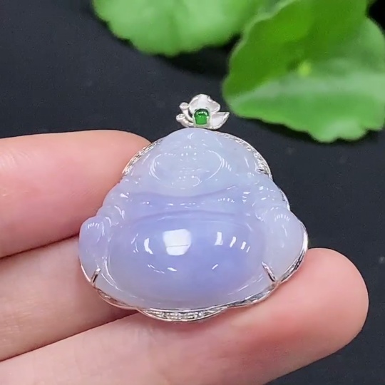F32819514 JadeiteBuddha Pendant in 18K Gold, Total Weight Approx. 6.07g