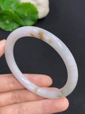 F42956013 翡翠圆条手镯 货品总重量约31.4克 圈口57