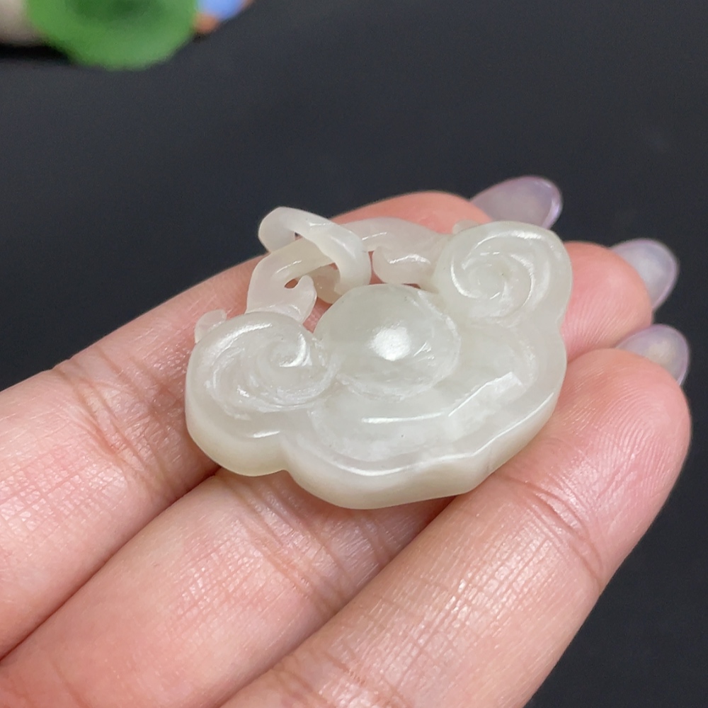 H33931731 Hetian Jade Pendant Ruyi Total Weight About 10.9g Damaged