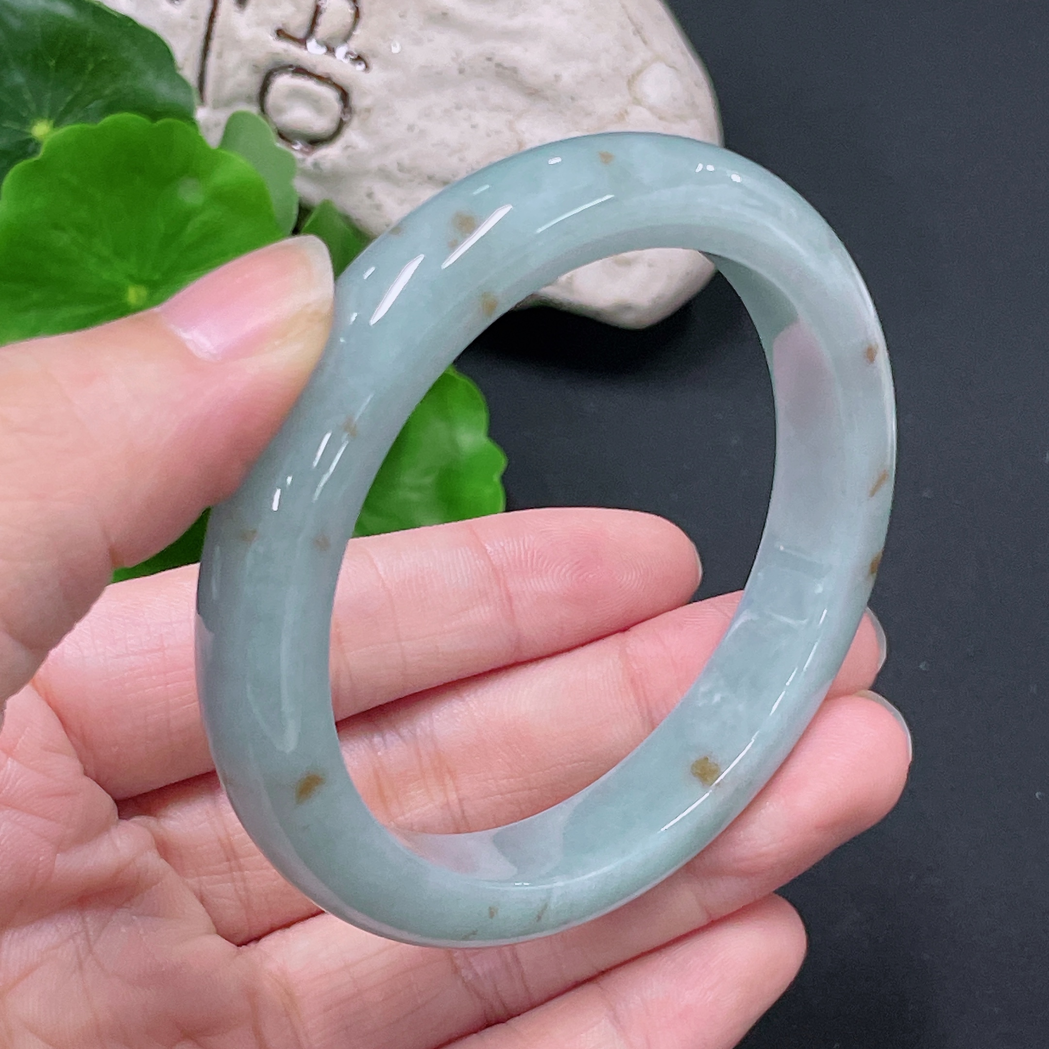F33865491 Jadeite Round Bangle, Circumference 56.7, Total Weight Approx. 54g