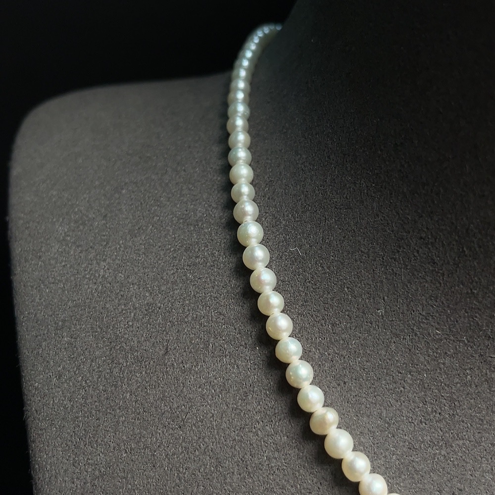 C27048576 Pearl Beaded Necklace Non-Gold Setting Approx. 3.4mm Total Weight About 7.81g