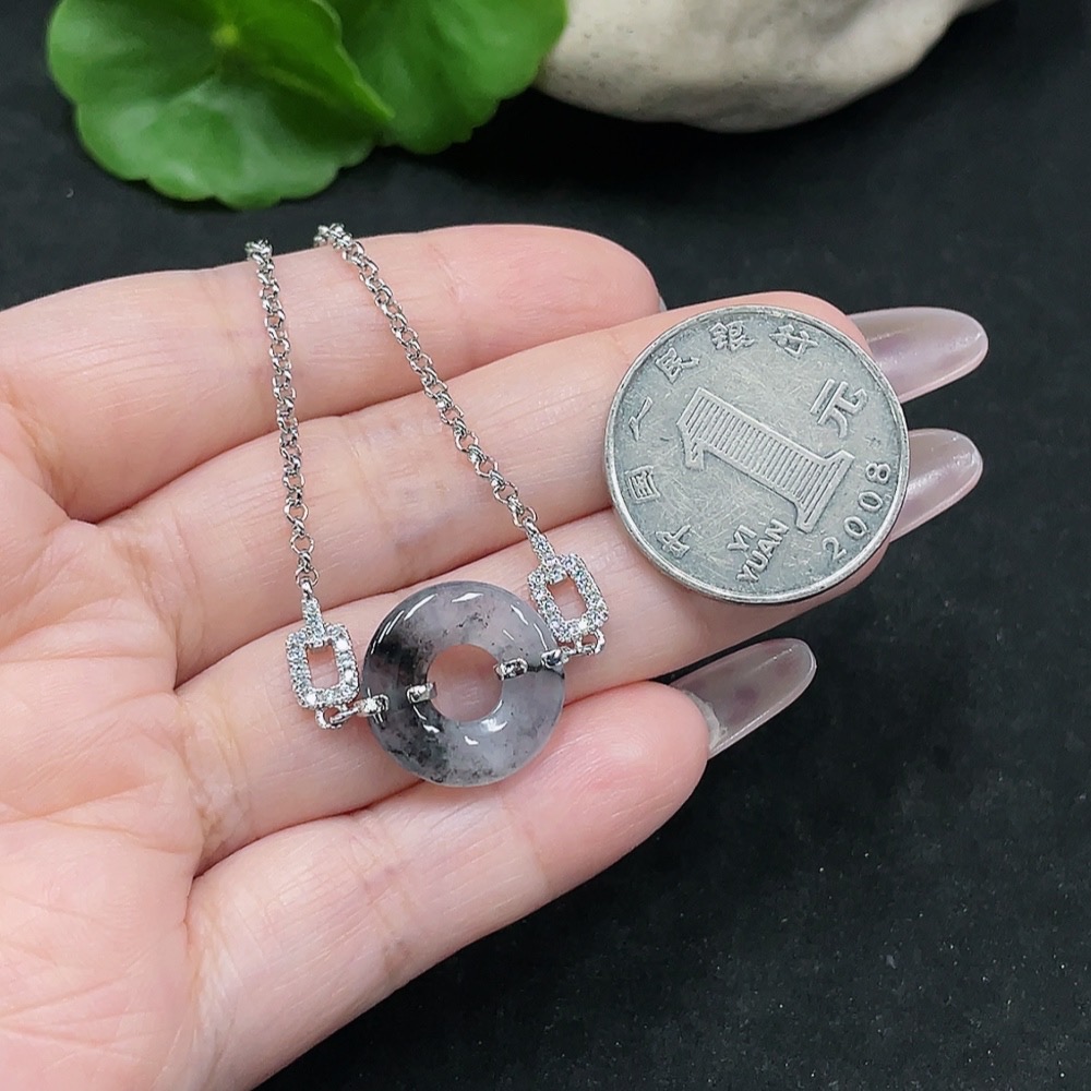 F34069718 Jadeite Donut Bracelet Non-Gold Inlaid Total Weight Approx.3.13g